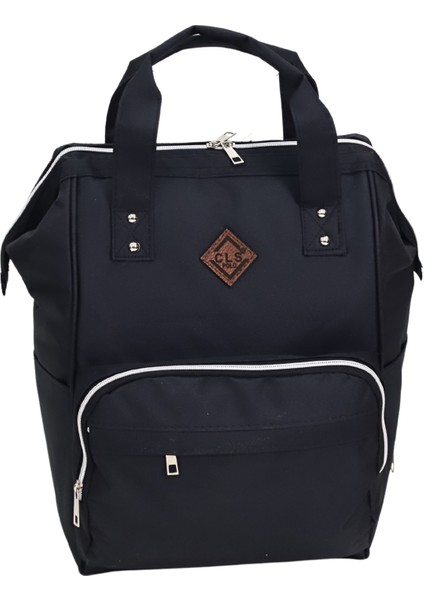 Termal Bölmeli Siyah Anne Bebek Sırt Çantası Geniş Hacimli Su Geçirmez Bakım Çantası Puset Uyumlu fırsatları