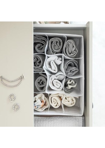 12 Bölmeli Çekmece Düzenleyici Organizer – Çorap, Iç Çamaşırı ve Takı Düzenleyici Kutusu modelleri