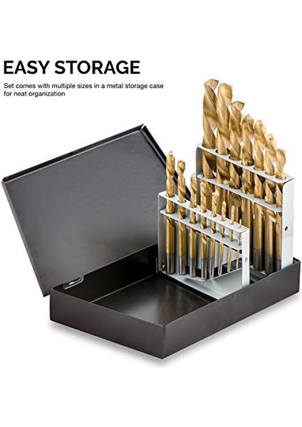 10037 Bir Sol Elle Matkap Seti, 15 Adet | M2 Hss Titan-Nitrid Kaplama | Sae (1/40,6 cm – 1/5,1 Cm) fiyatları