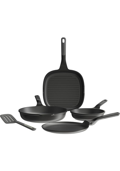 Leo Stone Yapışmaz Alüminyum Döküm 4&apos;lü Kızartma Tavası Seti modelleri