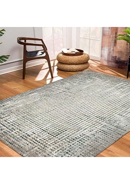 Dizayn Devon Desenli Pamuk Tabanlı Yıkanabilen Kaydırmaz Antibakteriyel Salon Halısı 80X150 modelleri