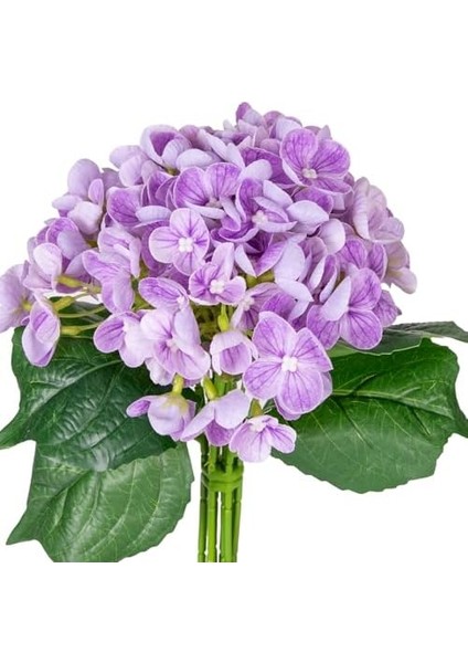 Yapay Çiçek Islak Dokulu Ortanca Buket Mor 26 Cm.