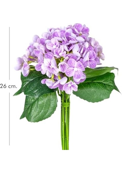 Yapay Çiçek Islak Dokulu Ortanca Buket Mor 26 Cm. fiyatları