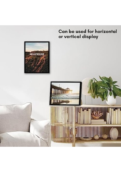 Americanflat Siyah 10X13 Resim Çerçevesi - Kırılmaya Dayanıklı Camlı Ince Kenarlıklı Fotoğraf Çerçevesi - Duvar ve Masa Üstü Için Yatay ve Dikey Formatlar fiyatları