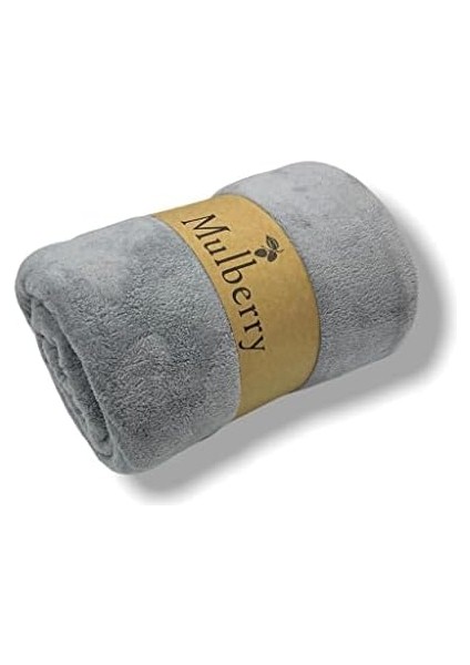 Battaniye, Televizyon Battaniyesi, Peluş, Polar Battaniye, Çift Kişilik 220 * 230-GRI