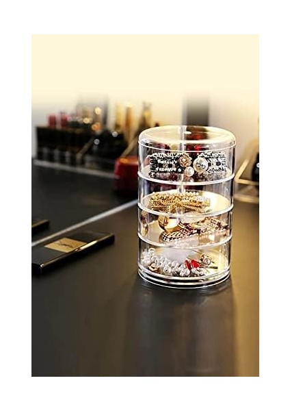 4 Katlı Döner Takı Organizeri