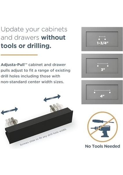 P43970K-CZ-CP Modern Adjusta-Pull Dolap Sapı, Şampanya Tacı, 1 Inç Ila 4 Inç fiyatları