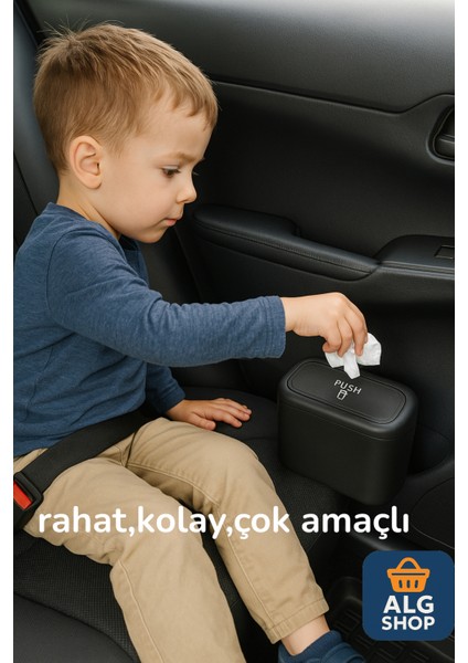 Sıvı Geçirmez Araba Çöp Kutusu Portatif Araç Içi Taşınabilir Kapaklı Çöp Kovası Kapaklı Kova modelleri