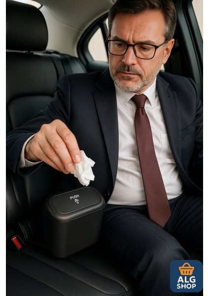 Sıvı Geçirmez Araba Çöp Kutusu Portatif Araç Içi Taşınabilir Kapaklı Çöp Kovası Kapaklı Kova fırsatları