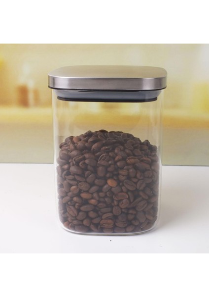 700ML Sızdırmaz Vakumlu Metal Kapaklı Borosilikat Cam Kavanoz – Hava Geçirmez & Dayanıklı Gıda Saklama Kabı (10CM x 13CM)