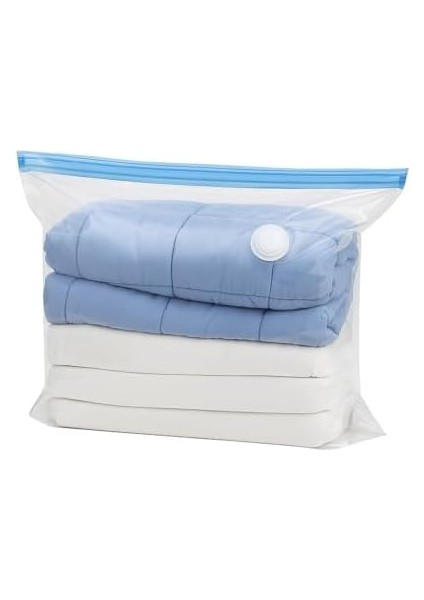 Vakumlu Hurç Poşet 80X100 cm –%75 Yer Tasarrufu, Dayanıklı Kilitli Depolama Torbası, Battaniye Yorgan Kıyafet Saklama Çantası