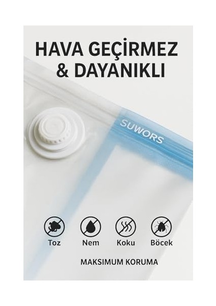 Vakumlu Hurç Poşet 80X100 cm –%75 Yer Tasarrufu, Dayanıklı Kilitli Depolama Torbası, Battaniye Yorgan Kıyafet Saklama Çantası modelleri