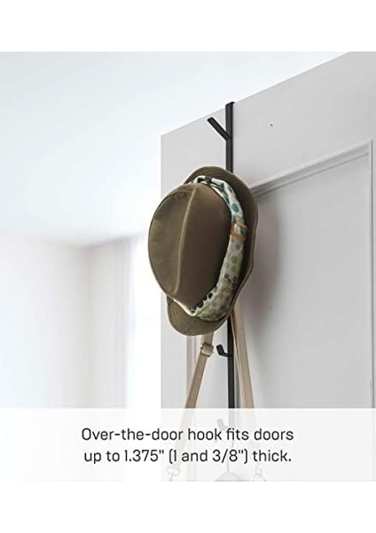 7646 Kapı Üstü Kancalar - Dikey Asma Palto Rafı, Siyah modelleri