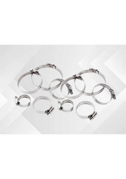 Tork Ayarlı Paslanmaz Çelik Hortum Kelepçesi, 406 Model, 10 Adet Farklı Boylarda, Ayarlanabilir Bağlantı Elemanı