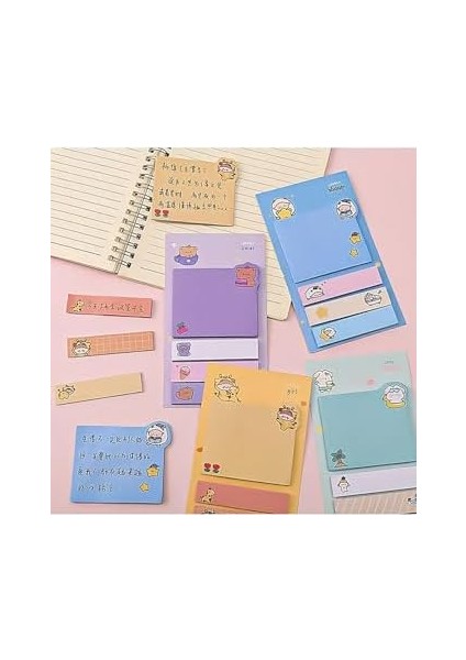 Guguk Sarı Temalı 4 Renkli Not Seti • • Sticky