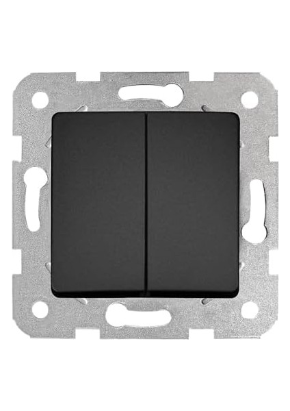 Gece Siyahı Dual Anahtar Mekanizma ve Düğme