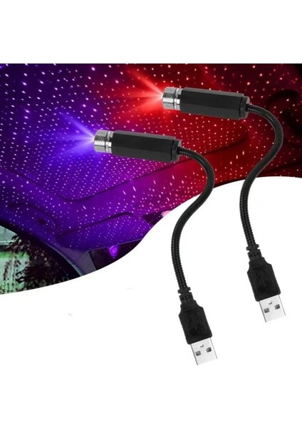 LED Iç Aydınlatmaları, 2&apos;li Paket Taşınabilir USB Yıldız Tavan Lambaları, Ayarlanabilir Romantik Iç Aydınlatma, Tavan LED Gece Lambası, Araçlar ve Yatak Odası Için Dekoratif Aydınlatma fiyatları