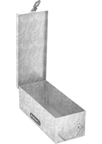 Katlanır Saplı Kilit Kutusu - Değerli Eşyaları, Nakit, Mücevher ve Silahları Güvence Altına Almak Için Istiflenebilir Tasarımlı Dayanıklı Metal Saklama Sandığı (Gümüş)