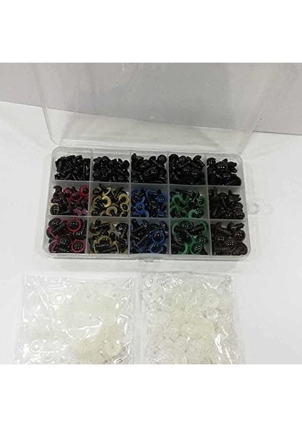 Amigurumi Kilitli Göz Seti Renkli (150 Çift) - Kutu Hediyeli