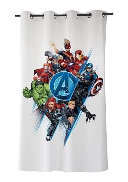 Lisanslı Avengers Tekli Hazır Fon Perde