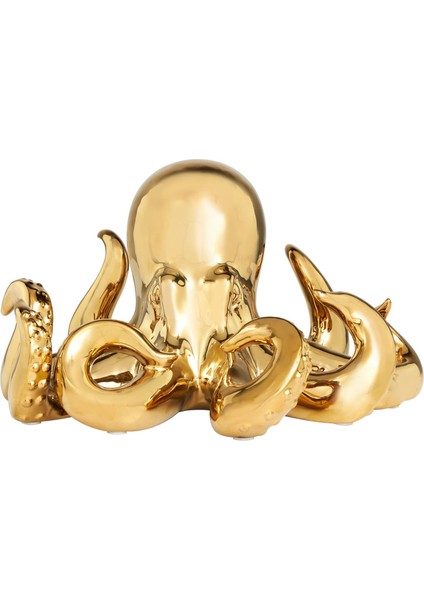 Deco 79 Seramik Ahtapot Dekoratif Heykel Dokulu Dokunaçlı Ev Dekorasyonu Heykeli, Vurgu Heykelcik 30,48 cm x 27,9 cm x 17,78 Cm, Altın modelleri