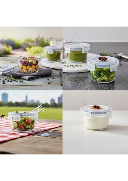1 Adet Borosilikat Cam Kilitli Saklama Kabı (200 Ml) - Sızdırmaz Kapaklı, Dayanıklı Mini Porsiyon Beslenme Kutusu | Fırın ve Mikrodalga Uyumlu Kare ve Yuvarlak Seçenekleri (Yuvarlak) fiyatları
