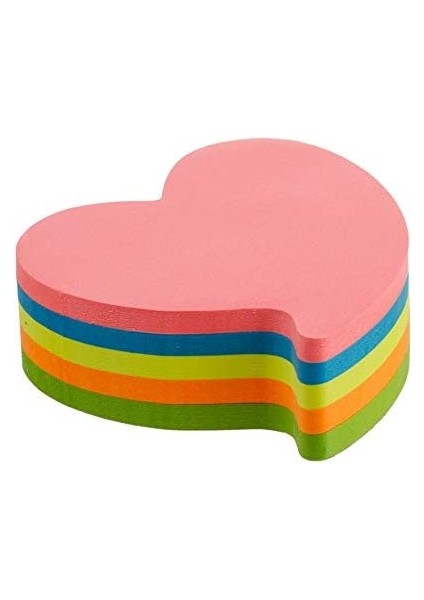 N48705 Yapışkanlı Not Kağıdı Kalp, 70 x 70 Mm, 250 Yaprak