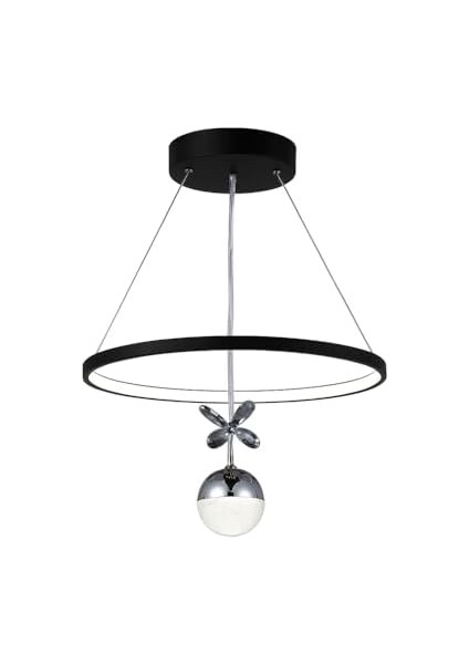 Modern Tek Toplu Yuvarlak LED Avize, 20 cm Çap, 70 cm Uzunluk, 3 Renkli Işık, Salon & Oturma Odası, E27 Duy Uyumlu, Şık Dekoratif Aydınlatma (40CM) modelleri