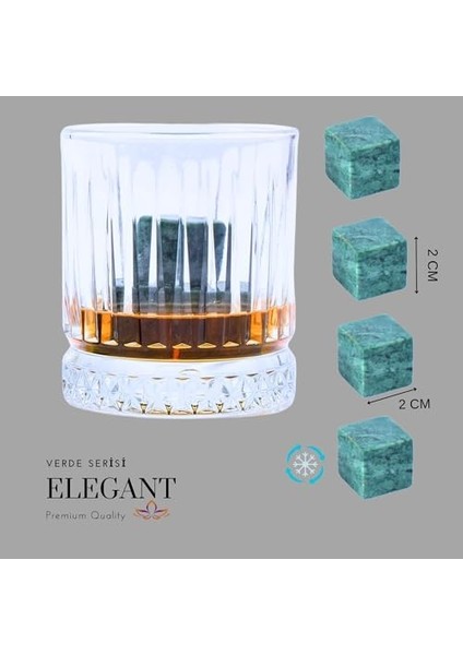 Doğal Granit Mermer Viski Taşı 4’lü Özel Seri Sertifikalı