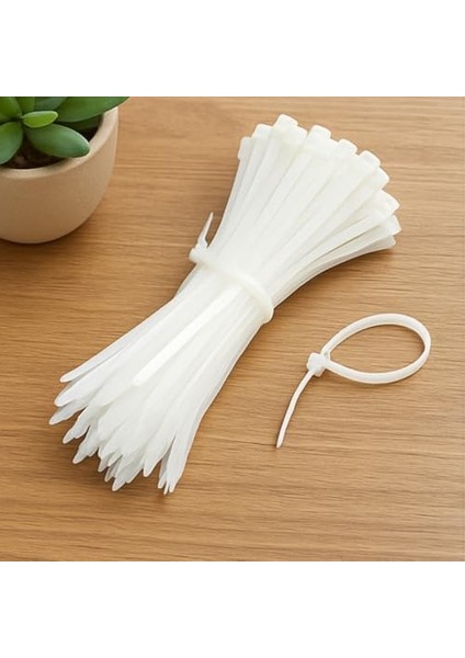 Kelepçe Seti Beyaz 100 Adet 15 cm - Naylon Kablo Bağı 150 mm (3,6 mm Kalınlık) modelleri