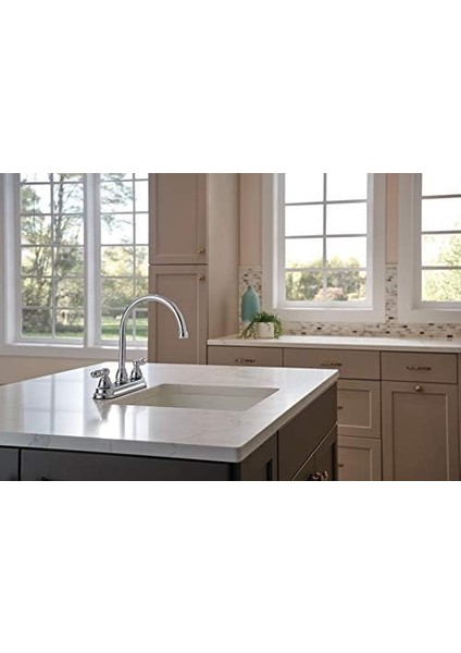 Yan Püskürtücülü 2 Kulplu Mutfak Lavabo Bataryası, Krom P299575LF