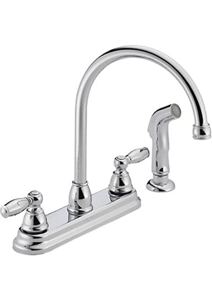 Yan Püskürtücülü 2 Kulplu Mutfak Lavabo Bataryası, Krom P299575LF fiyatları