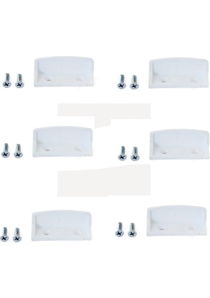 Sineklik Tutamak, Beyaz 6 Adet (12 Adet Akıllı Montaj Vidası Ile Birlikte)