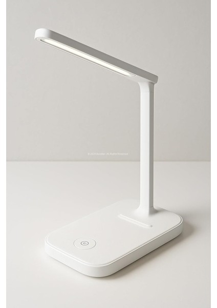 LED Mini Masa Lambası Telefon Tutuculu Şarjlı 3 Modlu Beyaz, Sarı, Günışığı Dekoratif Gece Lambası Taşınabilir