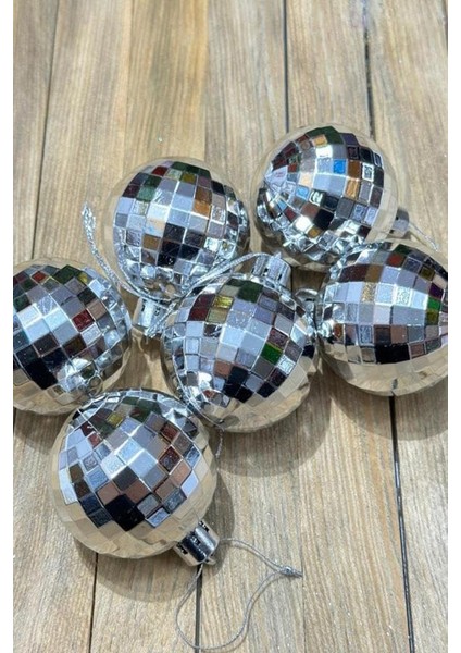 Yılbaşı Çam Ağacı Süsü Disko Topu Görünümlü 6 cm 6 Lı fiyatları