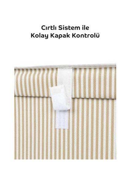 Kapaklı Çok Amaçlı Kutu Hurç, Organizer, Altı Saklama ve Düzenleme, Boy, 50X40X19