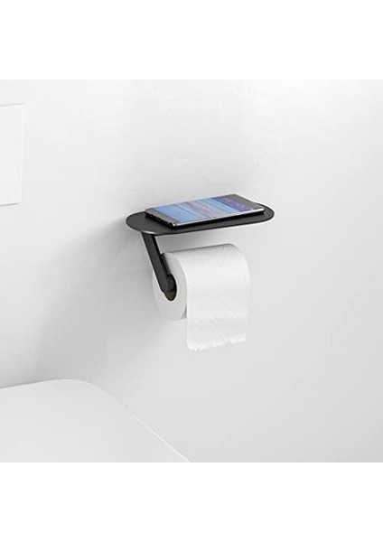 Tuvalet Kağıdı Tutucu, Raflı, 23 Cm, Mat Siyah fiyatları