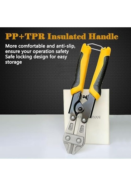 Vakumlu Tel Kesme Makası – 8 Inç Paslanmaz Çelik, Ergonomik Kaymaz Kauçuk Saplı, Küçük Mini Cıvata Çivi Zincir Tel Kablo Kesici, Ağır Hizmet Tipi Krom Vanadyum Çelik modelleri