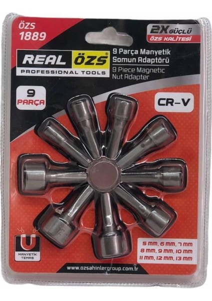 Manyetik Civata Somun Tutucu Adaptörü Çatı Trapez Lokma 9 Parça fiyatları