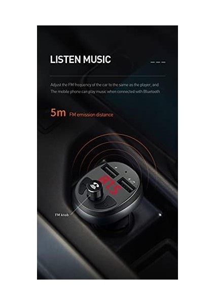 CC-6880 Fm Transmitter Çift USB Bluetooth Araç Şarj Cihazı modelleri