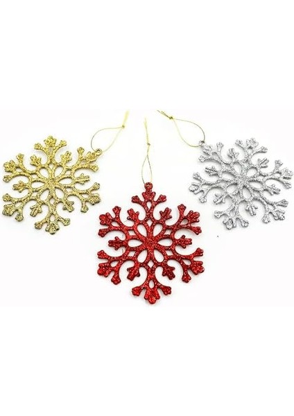 Yılbaşı Ağacı Için Asılabilir Kar Tanesi Süsleri – Parlak Simli Dekor Seti (3’lü) fiyatları