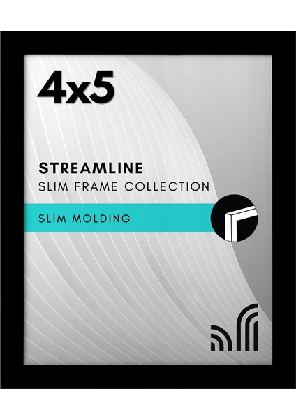 Americanflat Siyah 4x5 Resim Çerçevesi - Kırılmaya Dayanıklı Camlı Ince Kenarlıklı Fotoğraf Çerçevesi, Asma Donanımı ve Duvar Veya Masa Üstü Için Yatay Veya Dikey Görüntü Formatları Için Dahili Şövale fiyatları