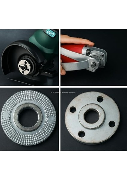 Çiftli Taşlama Somunu, Tüm Taşlama Makinelerine Uyumlu, Metal Somun Takımı, Disk Sabitleyici Yedek Çiftli