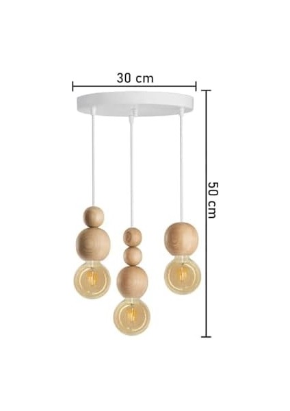 Ahşap Detaylı Modern Rustik Sarkıt Avize Şık ve Doğal Tasarım Salon Oturma Odası (Beyaz-Ahşap) modelleri