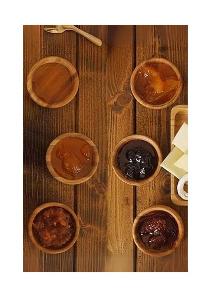 Life 6 Adet Bambu Mini Lokumluk Çerezlik Sosluk Reçellik Sunumluk Kase MIT1143 modelleri