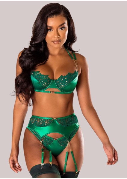 Şık Dantelli Çoraplı Kombin Tasarım Gecelik Seti, Ayarlanabilir Askılı, Kadın İç Çamaşırı