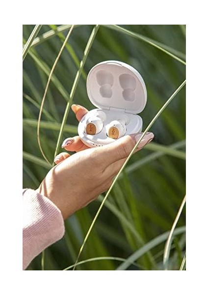 Kulaklık - Kompakt Bluetooth 5.0 Kulaklık, Hızlı Şarj Fonksiyonu ve Şarj Kutusu ile 28 Saate Kadar Çalma Süresi, Çevre Dostu Bambu Tasarım modelleri