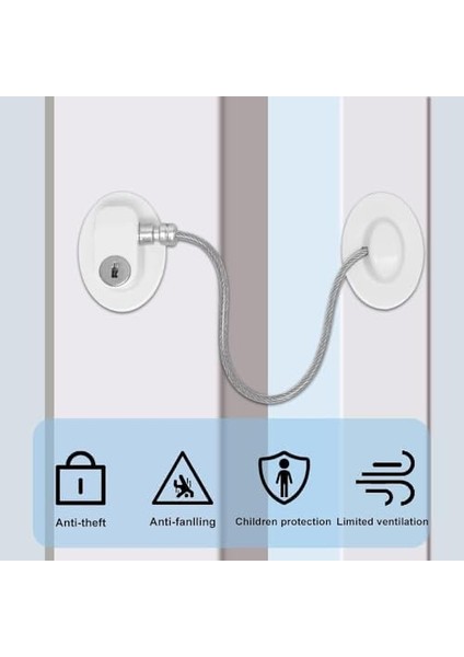 Pencere Güvenlik Kilitleri, Yuvarlak Sürgülü Pencere Kilidi, Anahtarlı Çocuk Güvenlik Kilidi, Için Pencere Kısıtlayıcı, Delme Gerektirmeyen Kendinden Yapışkanlı Bebek Güvenlik Kilidi fiyatları