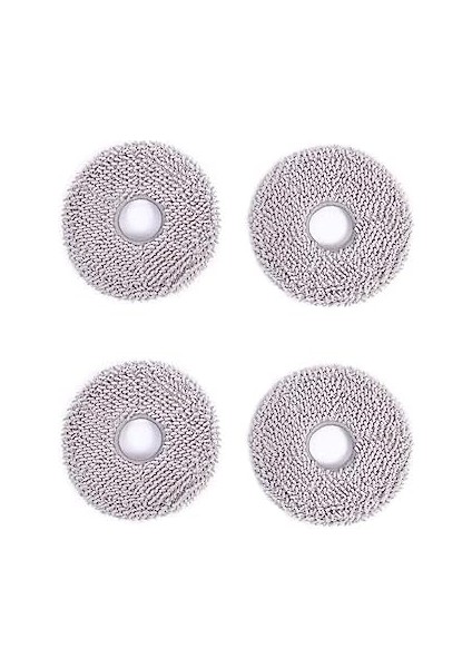 Ecovacs Yıkanabilir Paspas Pedleri 4 Adet Deebot X2 Omni/ T20 Omni/ T10 Omni/x1 Omni/x1 Turbo Serisi Vakum ve Paspas Temizleyici, Gri