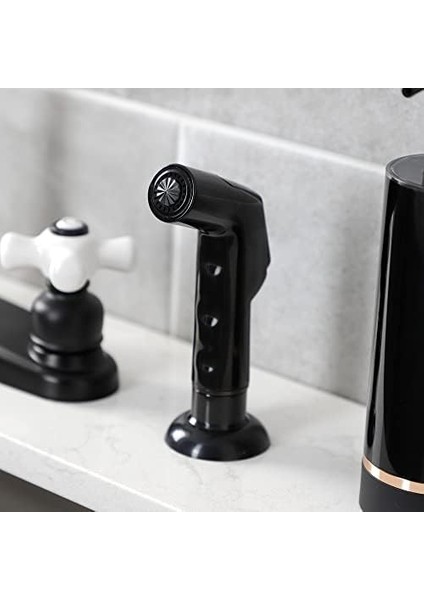 FB7790PXSP Victorian 20 cm Mutfak Musluğu, Püskürtücülü Mat Siyah